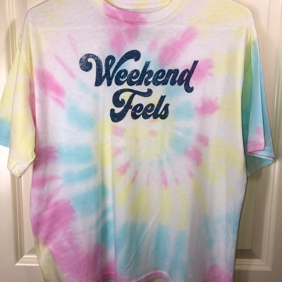 Fifth Sun Tops - Tie Dye Graphic T Shirt Tee Boxy NWT sz XL
